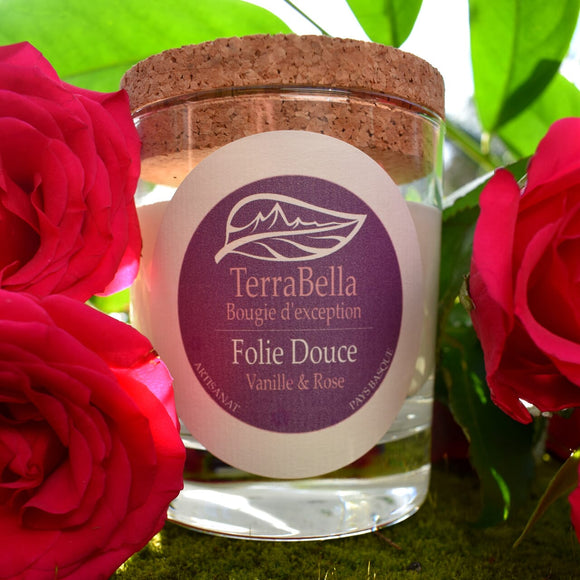 FOLIE DOUCE - Vanille & Rose - Bougie parfumée
